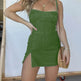 Fashion Slim Fit Slit Sling Denim Mini sleeveless Dress Women - EX-STOCK Canada