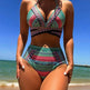 Women's Split Cross Strap Retro Ethnic Style Swimsuit - EX-STOCK Canada