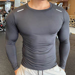 Muscle Fitted Elastic Long sleeve Running Workout Gym T-shirt for men - EX-STOCK Canada