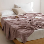 Waffle Cotton Yarn Air Conditioner Summer Cooling Duvet Solid Color Dormitory Comforter EX-STOCK Canada 