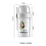 Portable Breakfast Oatmeal Cereal Nut Yogurt Salad Cup Container Set With Fork Sauce Cup Lid Bento Food Bowl Kitchen Lunch Box EX-STOCK