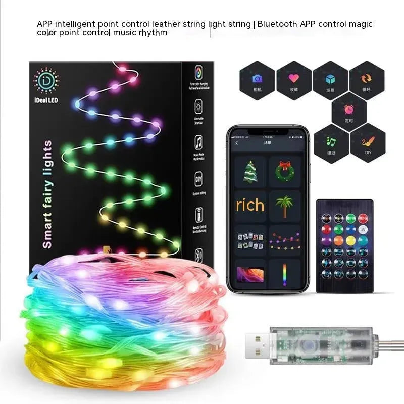 Smart Point Control Voice Control Lighting Chain Mobile Phone Bluetooth APP Control - EX-STOCK CANADA