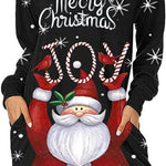 Women's Long-sleeved Christmas Hoodie Sweatshirt Dress Winter - EX-STOCK Canada