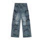 Functional Multi-pocket Tactical Tooling Denim Trousers Men Jeans - EX-STOCK Canada