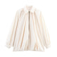 Women's Loose Pleated Zip-Front Jacket – Balloon Sleeves, 6 Colours | Sizes XS–XL