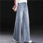 Raw Hem Wide Legs Baggy Jeans Pant For Women Baggy Straight Trousers - EX-STOCK Canada