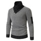Independent Station Casual Slim Knit Pullover Long-sleeved Scarf Collar Sweater Men's EX-STOCK Canada 