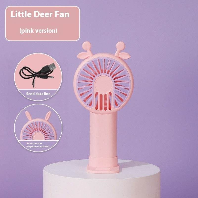 Small Handheld Fan Desktop Cartoon Mini Electric Usb Student Portable Gift - EX-STOCK Canada