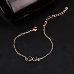 Double Bezel Setting Simple Language Bracelet - EX-STOCK CANADA