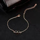Double Bezel Setting Simple Language Bracelet - EX-STOCK CANADA