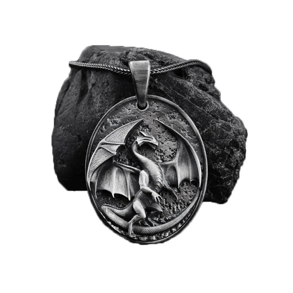 Men's Western Dragon Animal Hip Hop Pendant Necklace - EX-STOCK CANADA