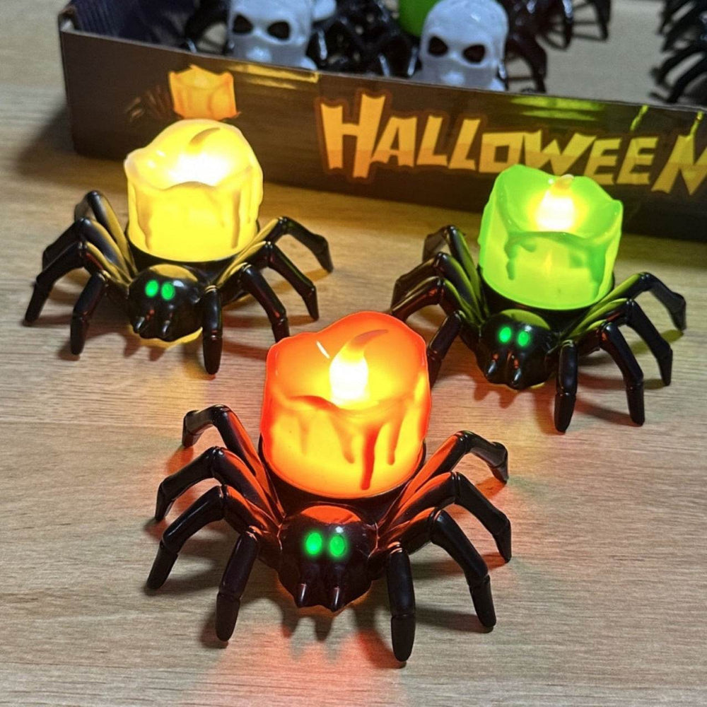 Halloween Pumpkin Spider Candle Light Decoration Props - EX-STOCK Canada
