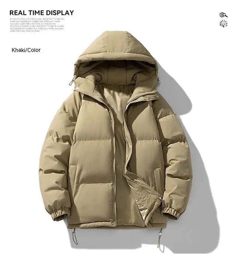 Men's Hoodie Padded Coat Thickened Cotton-padded Clothes Loose Casual Cotton-padded Jacket - EX-STOCK Canada
