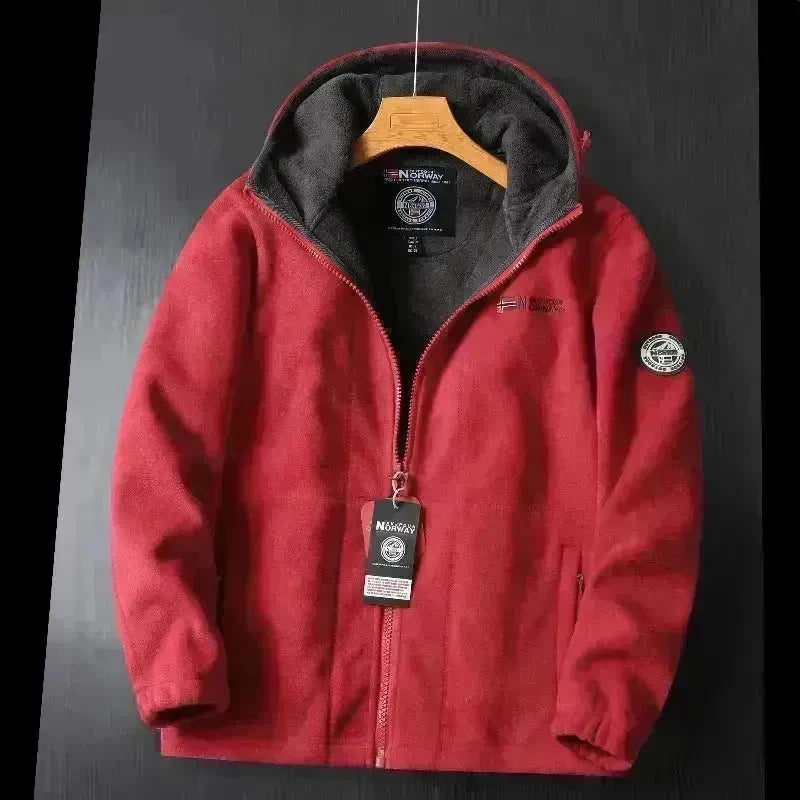 Men Winter Plus Size Men's Brushed Fleece Quarter Zipper Hoodie Sweatshirt Pullover - EX-STOCK CANADA