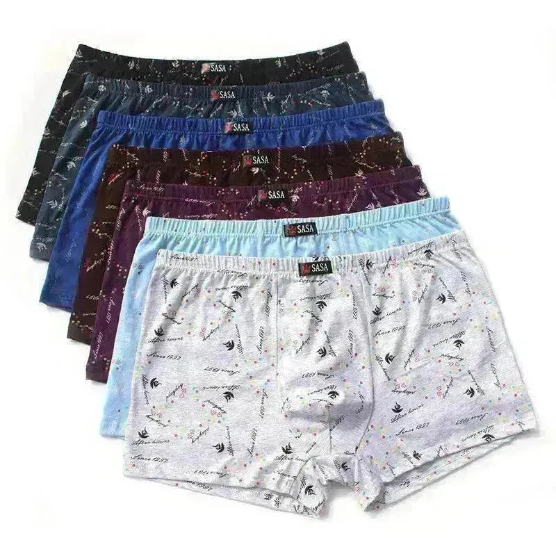 Men's  Underpants Cotton 6 Pcs  Printed Boxer Mid Waist underwear - EX-STOCK CANADA