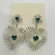 Bohemian Sunflower Heart-shaped Earrings Rhinestone Exaggerated Chandelier earring - EX-STOCK Canada