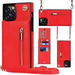 Samsung leather Crossbody Phone Case Card Holder Wallet leather case - EX-STOCK CANADA