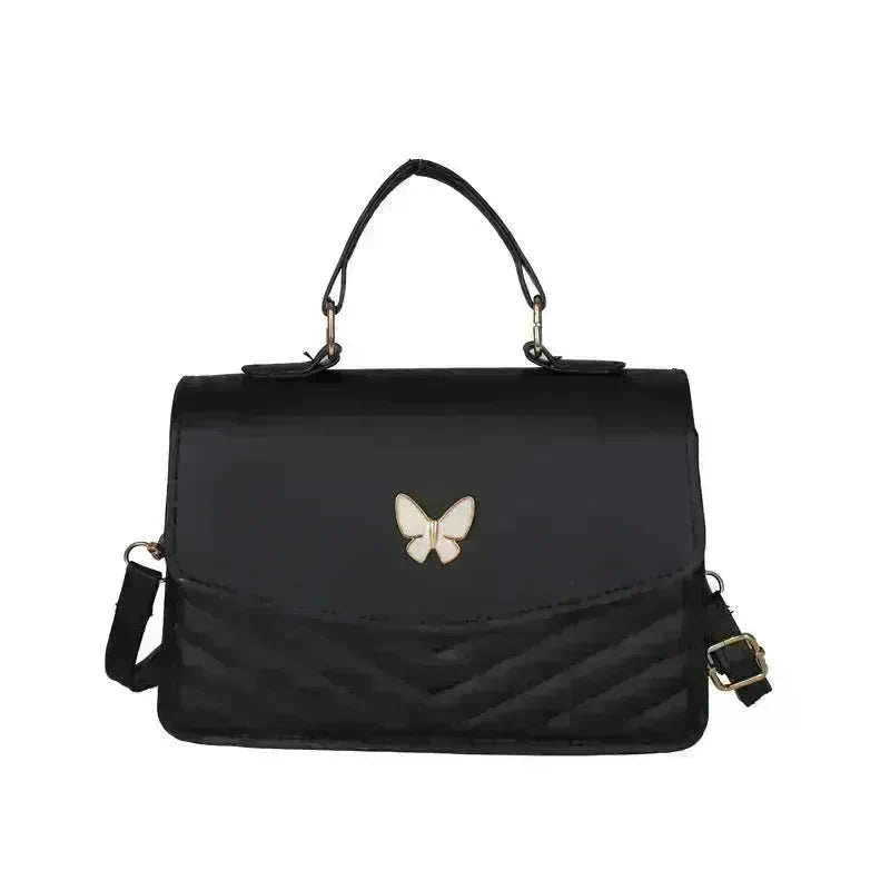 Ladies Leather Square Shaped Flap Quilted Crossbody bag for women - EX-STOCK CANADA
