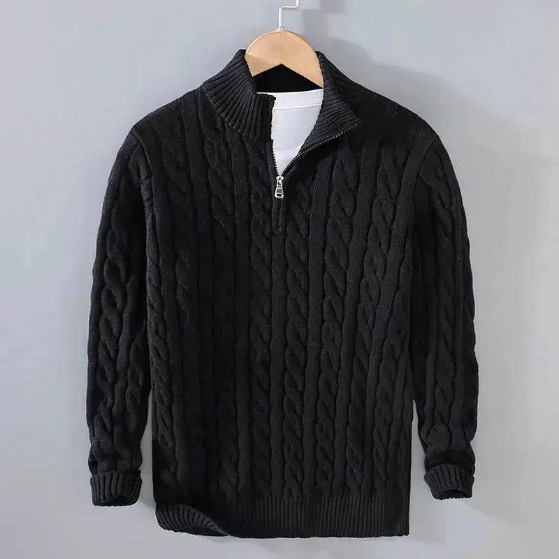 Winter Half Zip Knitted Pullover Sweater for Men - EX-STOCK Canada