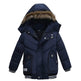 Small Medium-Sized Boys Cotton-Padded Fur Hoodie Winter Jackets for kids - EX-STOCK Canada