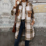 plaid jacket womens outfit Winter cashmere Jacket Outwear for women - EX-STOCK Canada