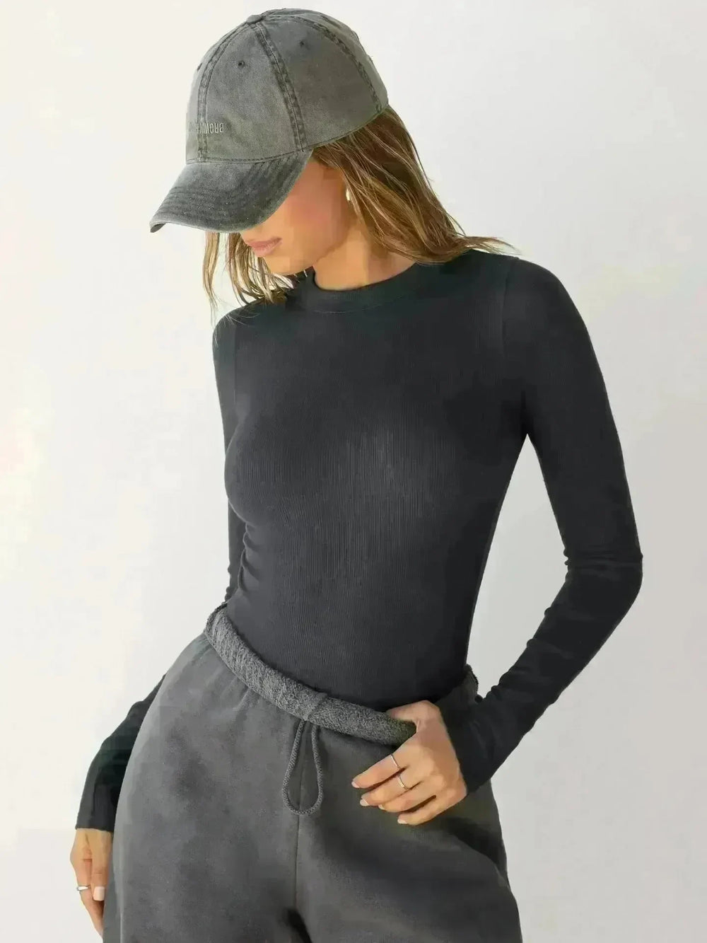 Elegant Chic Long sleeve Elastic Crop Top for Women - EX-STOCK CANADA