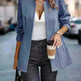 Slim-fit Jacket Fashion Commuting Thick fall Work office blazer suit Overcoat For Women - EX-STOCK CANADA
