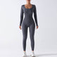 Seamless Long Sleeve Yoga Jumpsuit Bodycon Women Activewear Athleisure Romper - EX-STOCK Canada
