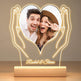 Customized Personalized Valentine Acrylic Lovers Night LED light picture frame - EX-STOCK Canada