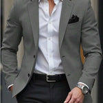 Men's Casual Light Business Suit Jacket grey