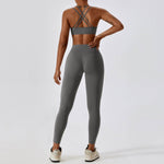 Breathable Quick-drying 2pcs Fitness Yoga Workout Clothes Sports Body-hugging set - EX-STOCK Canada