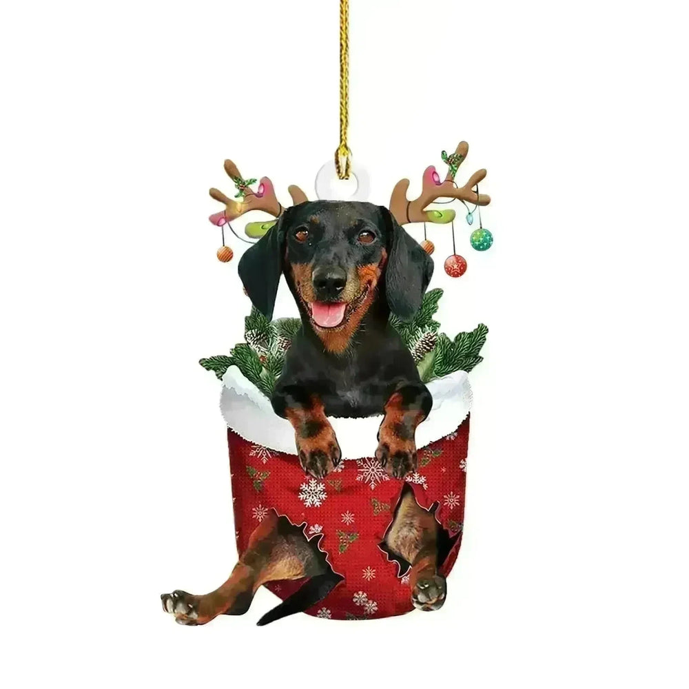 Christmas Sausage Dog Decorations Home - EX-STOCK CANADA