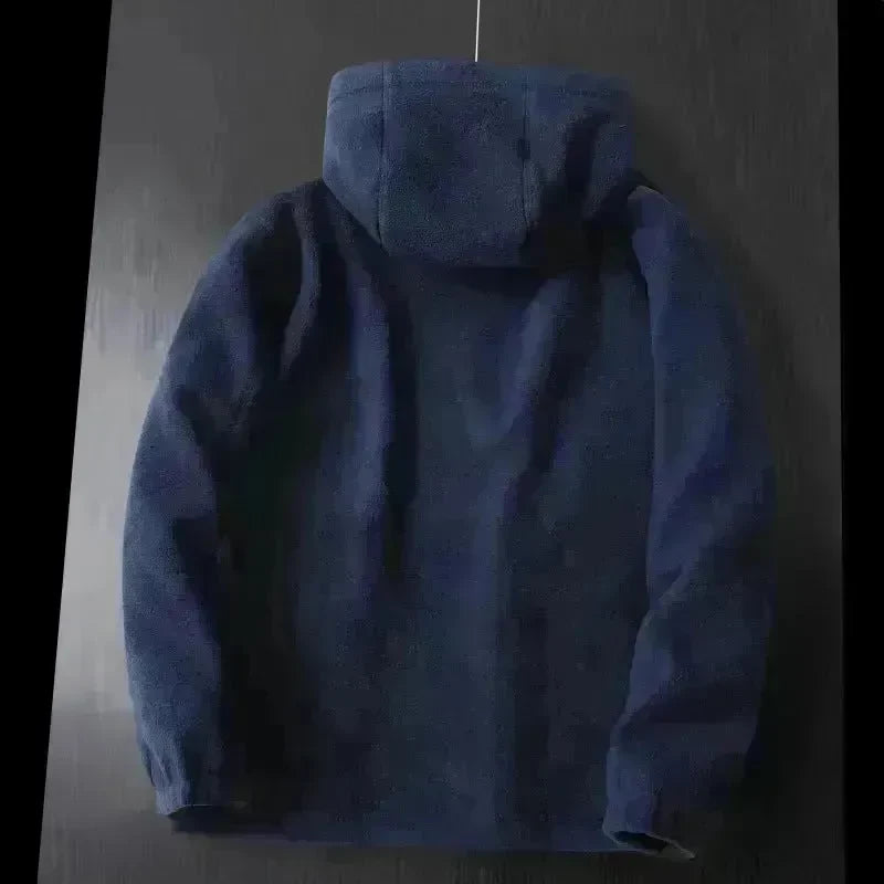 Men Winter Plus Size Men's Brushed Fleece Quarter Zipper Hoodie Sweatshirt Pullover - EX-STOCK CANADA