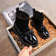 Black Patent leather boots for girls Woolen Winter boot for girls - EX-STOCK Canada