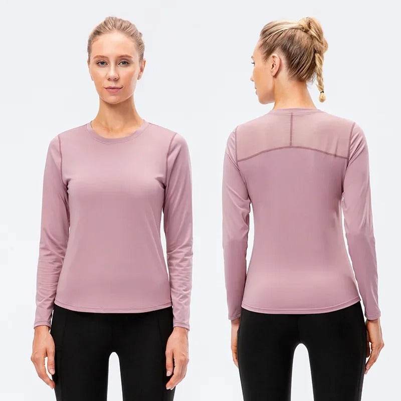 Quick Drying Breathable Long Sleeve Yoga Workout Gym T-shirt for women - EX-STOCK Canada
