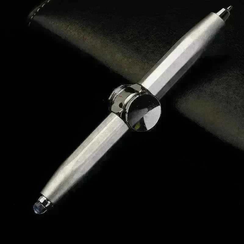 Creative Multi-Function LED Pen Spinning Decompression Gyro Metal Ballpoint Pen Fashion Office School Supplies Writing Pens - EX-STOCK CANADA