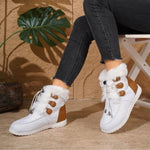 Fashion Round Toe Snow Boots Winter Warm Plush Flat Cotton Shoes Versatile Simple Short Boot For Women - EX-STOCK Canada