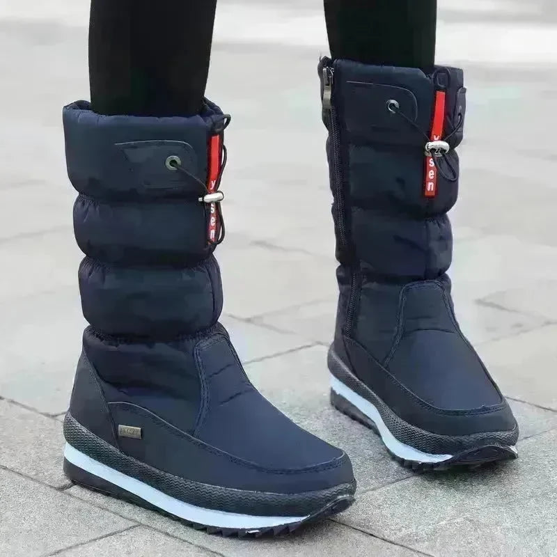 Winter New Plus Velvet Thick Cotton Shoes Thermal Middle Tube Waterproof Non-slip Boots - EX-STOCK CANADA