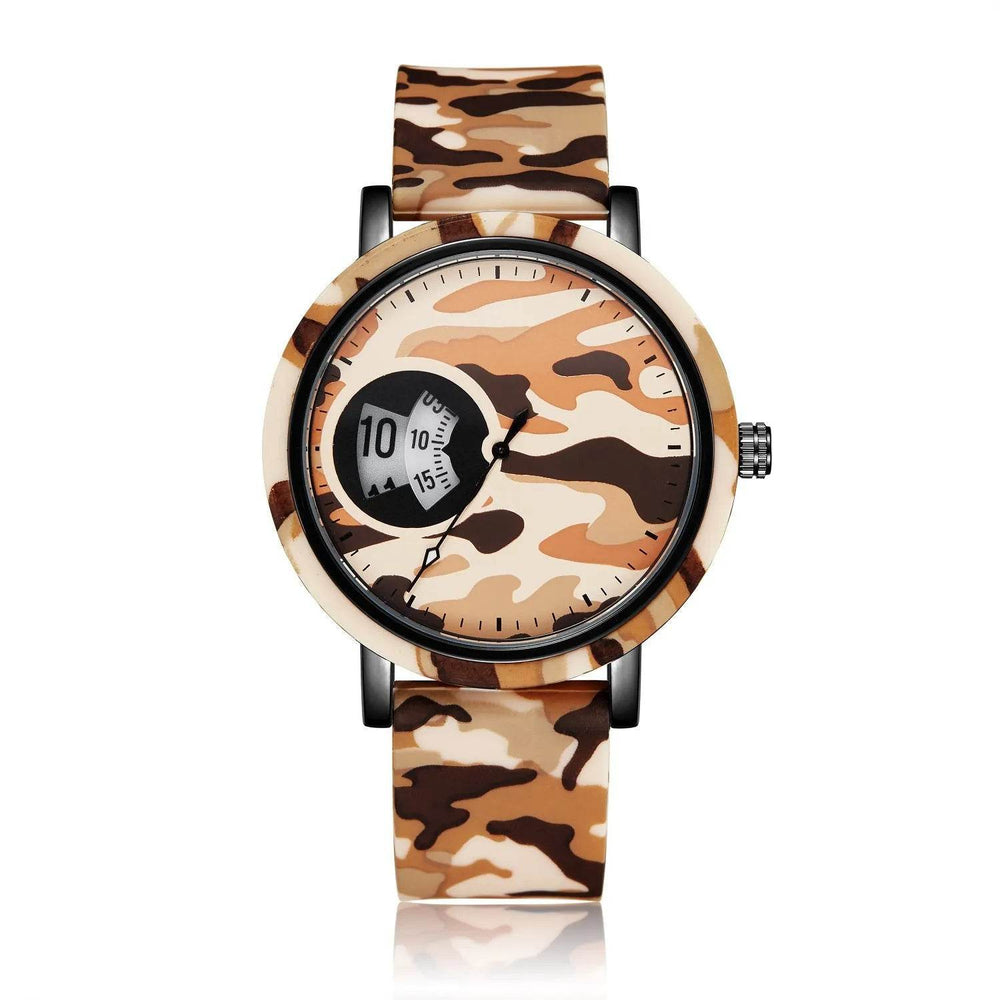 Camouflage Watch Student Sports Double Display Fashion Silicone Strap - EX-STOCK Canada