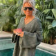 Women's Fashion V-neck Long-sleeve Knitwear 2-color Sweater dress - EX-STOCK CANADA