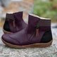 Winter Leather Stitching Flat Bottom Martin Boots With Zipper Plus Size - EX-STOCK Canada