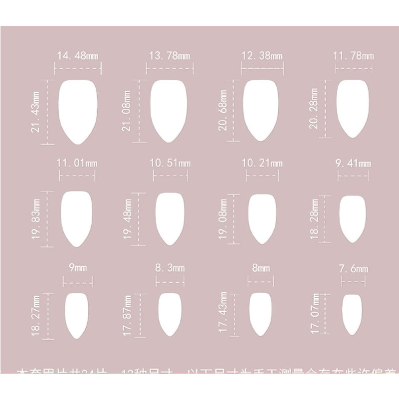 24 PCS Minimalist Nail Art With Short Circles Press On Nails Short Almond Fake Nails Oval French Tip False Nails EX-STOCK Canada 