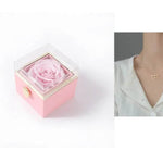 Fashion Acrylic Rotating Valentine Rose Jewelry gift Box - EX-STOCK Canada