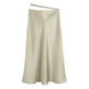 High Waisted Midi Silk Satin Skirt - EX-STOCK Canada