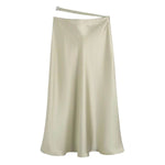 High Waisted Midi Silk Satin Skirt - EX-STOCK Canada