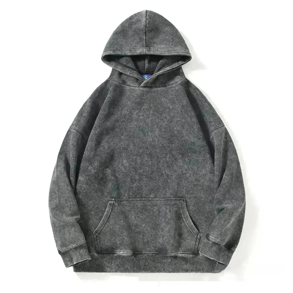 Unisex Teen Waxed Washed Distressed Hoodie Sweatshirt Pullover top - EX-STOCK CANADA