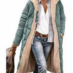 Classy Fleece lined Long Hooded Puffer Winter coat for women - EX-STOCK Canada