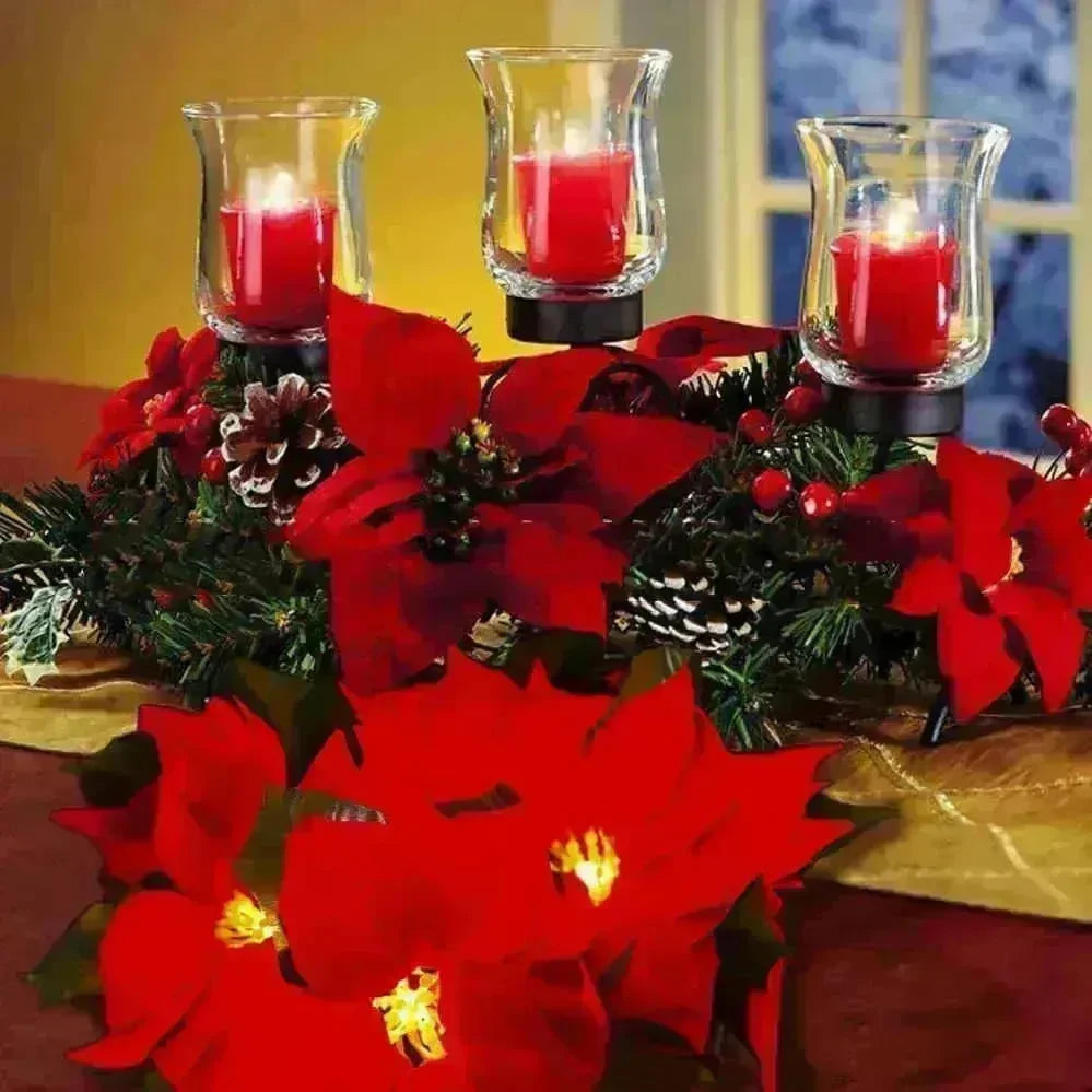 Door Frame Escalator Decoration Red Flower String Lights - EX-STOCK CANADA