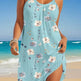 Sprig Summer Vacation Resort Floral Mini dress Round neck sleeveless casual summer dress - EX-STOCK Canada