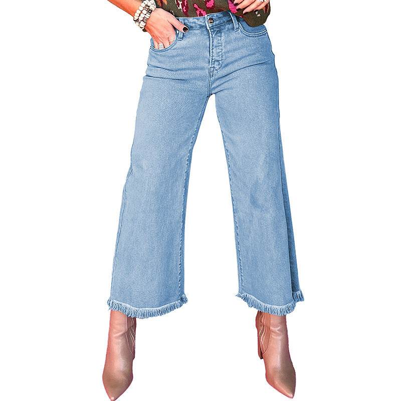 European And American Leisure Versatile High Waist Zipper Jeans EX-STOCK Canada 